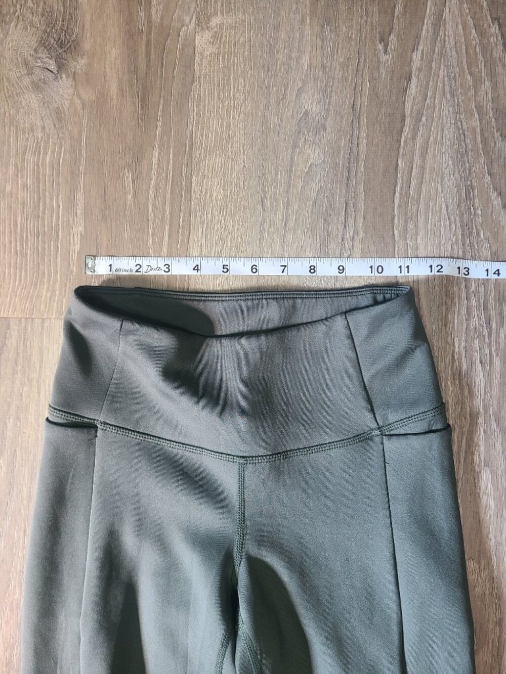 Z By Zella Aura High Waist 3-Pocket Ankle Split Leggings Olive Green- Size Small - Picture 3 of 8